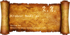 Krebsz Noémi névjegykártya